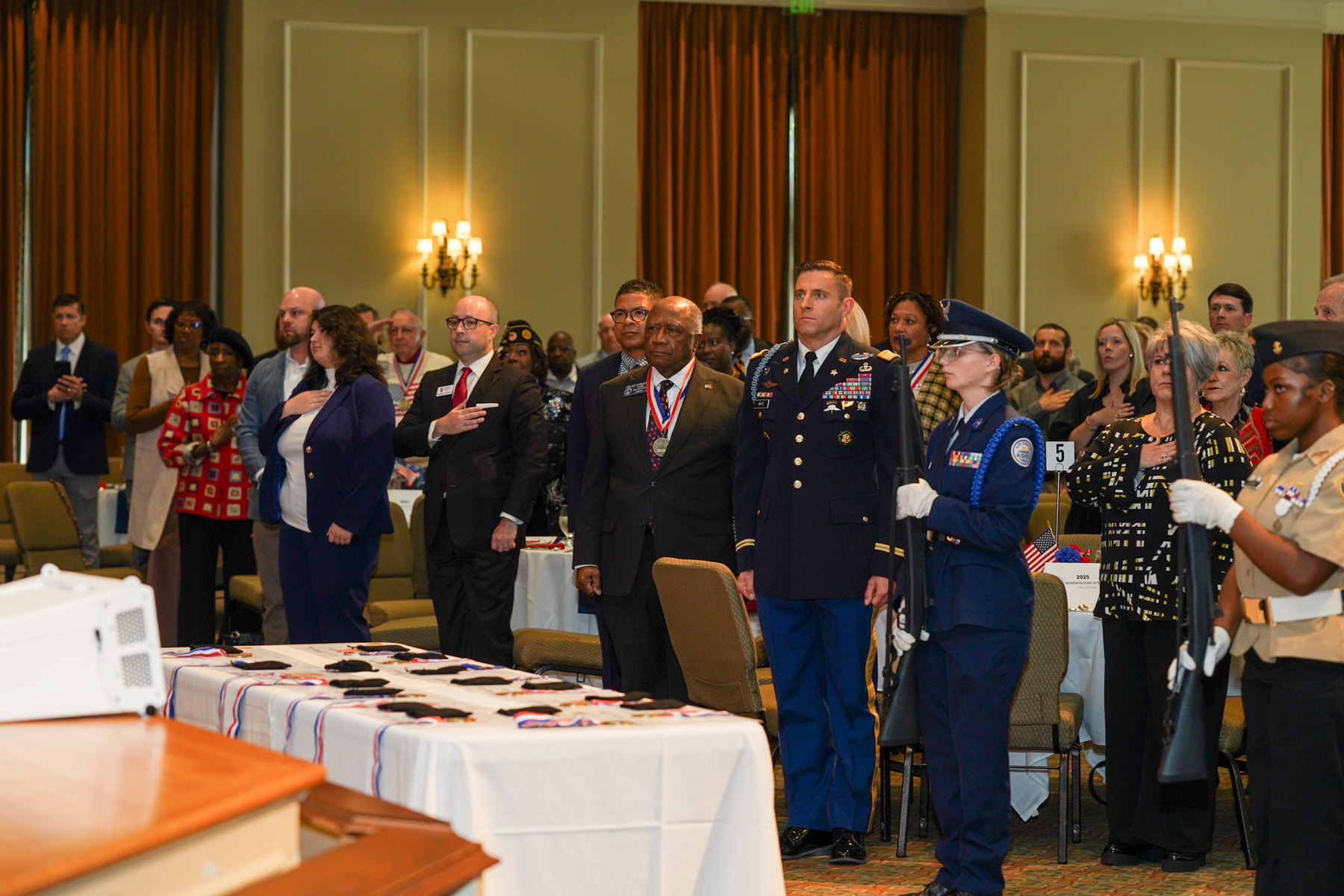 Pledge of Allegiance, color guard