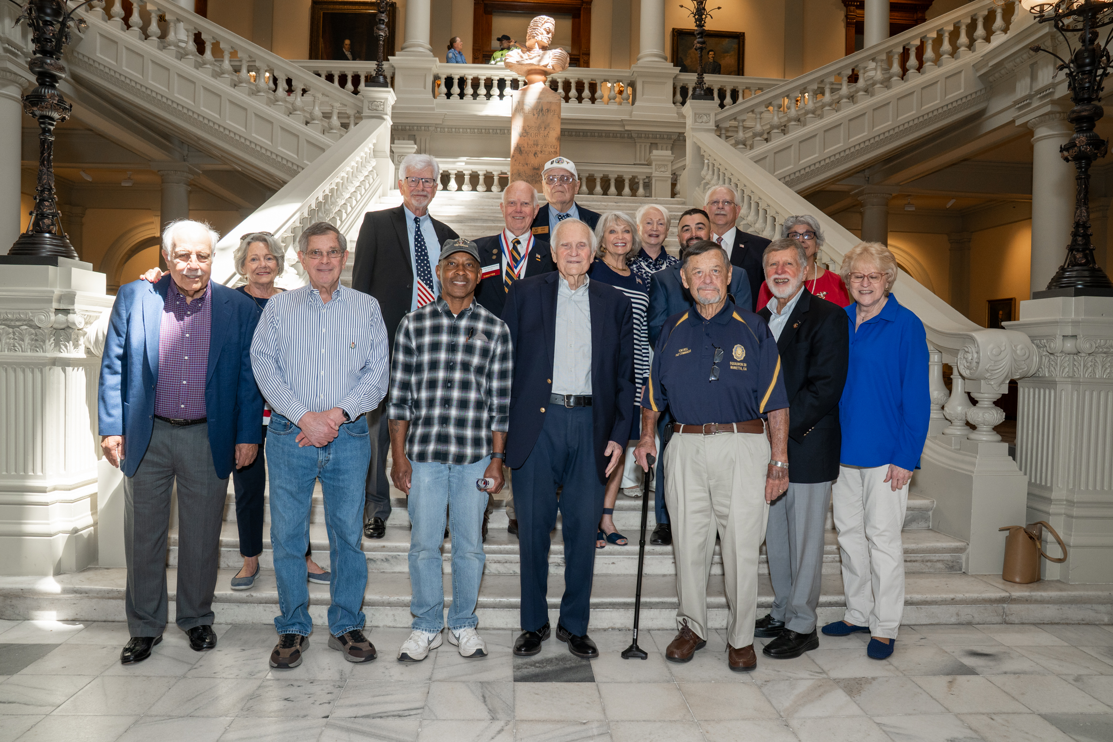 Group photo on Capitol stairs